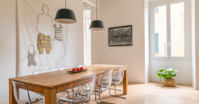 עץ כחומר דומיננטי בחלל מודרני